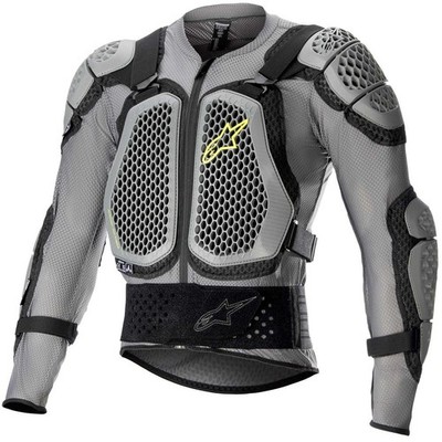 Alpinestars Motorrad Schutzjacke Bionic Action V2 - Grau/Schwarz/Neongelb 65