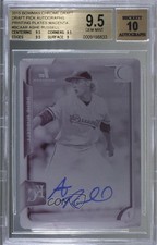2015 Bowman Draft Printing Plate Magenta 1/1 Ashe Russell BGS 9.5 Auto f0v