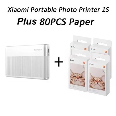Xiaomi Portable Photo Printer 1S Wireless Bluetooth ZINK Inkless Pocket 2x3'' 5x7