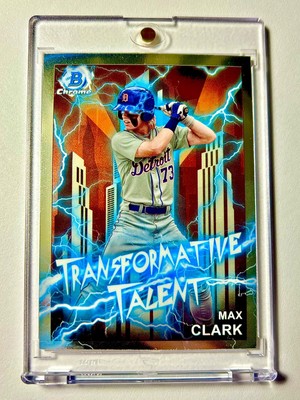 Max Clark 2023 Bowman Chrome Draft 1st Rookie Transformative Talent SP Card RC