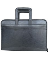 Vintage black COMPAQ Folio laptop carry case leather