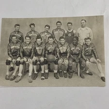 1940s High School Basketball Team Group Portrait Uniforms VTG Photo Monrovia HS