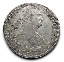 Mexico Mexico Beautiful 8 Reales 1803 Charles IV Bourbon