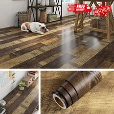 Reclaimed Wood Vinyl Flooring Roll Waterproof Vinyl Plank Flooring Peel and Stic