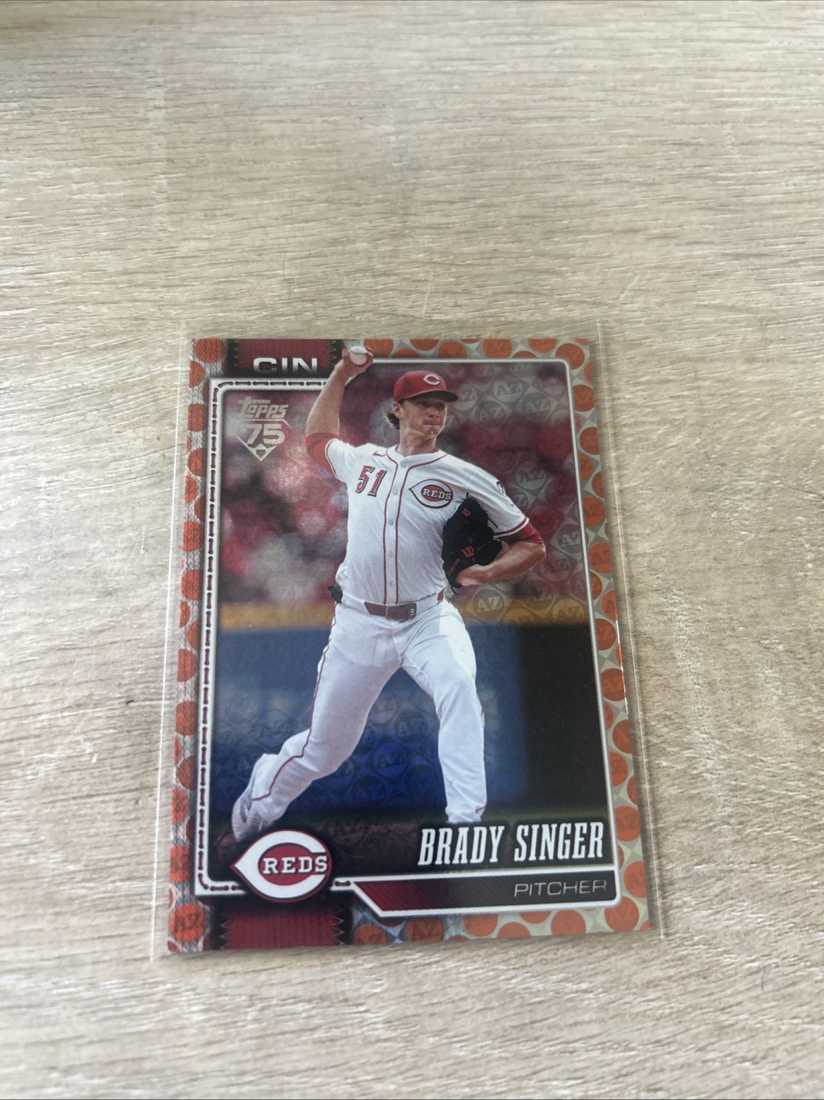 2026 Topps Brady Singer Orange Spring Training Foil /25! SP!