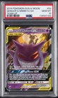 2019 POKEMON SUN & MOON TEAM UP #53 GENGAR & MIMIKYU GX PSA 10