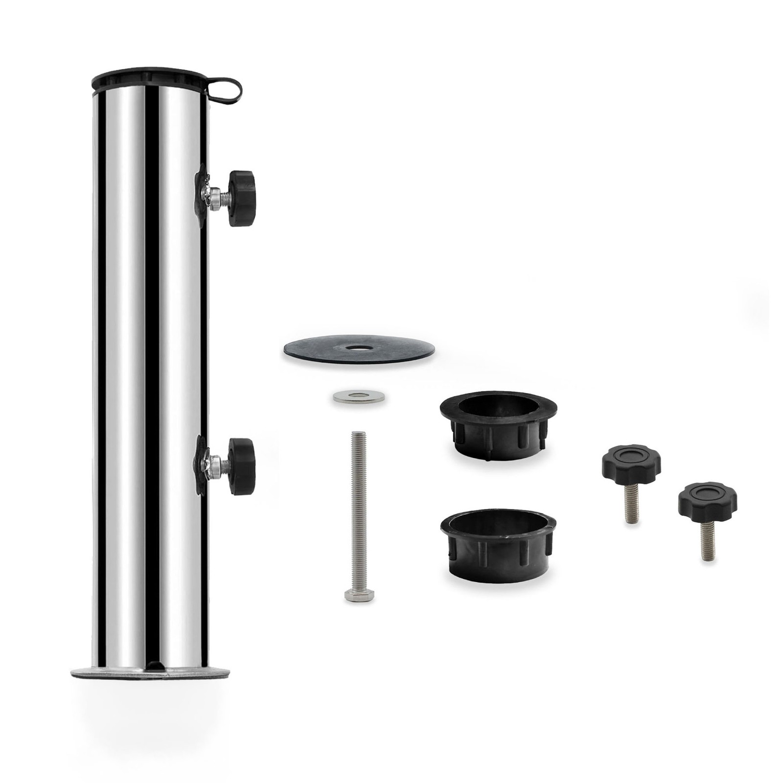 osoltus Edelstahl Universal Standrohr zu Granit Schirmständer 30/40kg