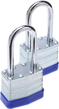 Laminated Steel Key Lock, 1-9/16 in. Wide Body, 2 2 Pack Long 