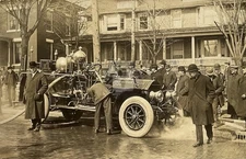 Fire Department Vehicle in Fremont OH Ohio RPPC Photo Postcard COPY