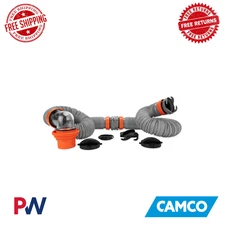 Camco RhinoX 20' Sewer Hose Kit With 4N1 Elbow Caps E/F 39390
