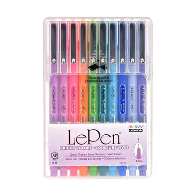 Uchida LePen Pen Set, 10-Colors, Bright
