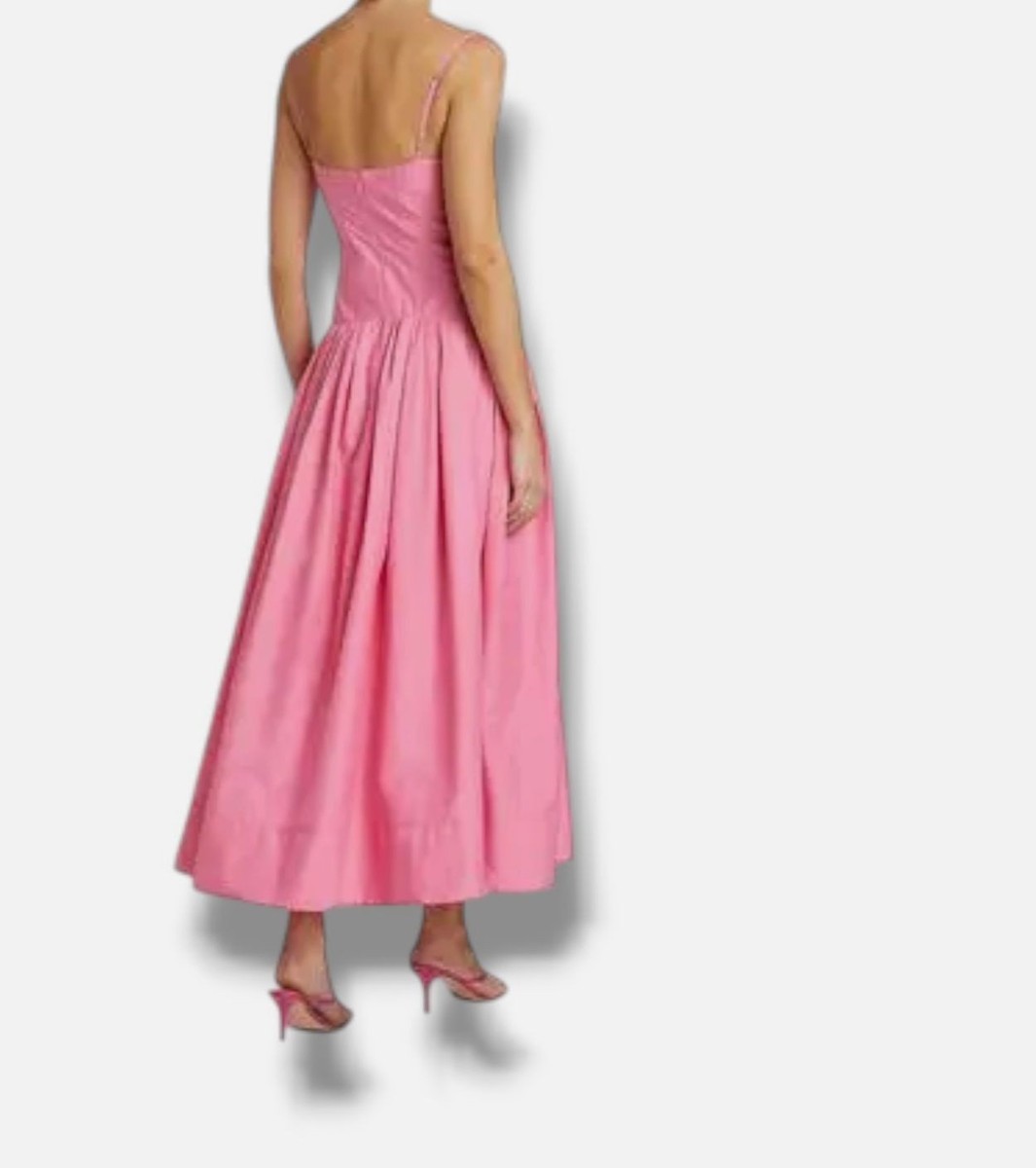 nicholas drenica drop waist corset midi dress Nicholas the Label Drenica Polka Dot Linen Drop-Waist Midi-Dress