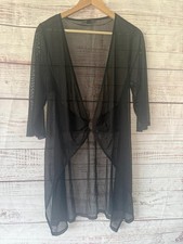 Primark Black Sheer Mesh Cover-Up   Size M   Festival / Beachwear