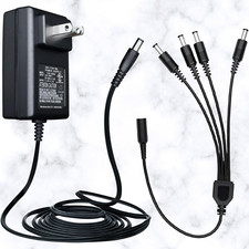 Swann OEM 2A 12 Volt Power Supply with 4 way splitter UL Listed Powers 4 Cameras