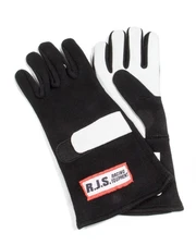 RJS Racing Equipment Gloves Nomex D/L MD Black SFI-5