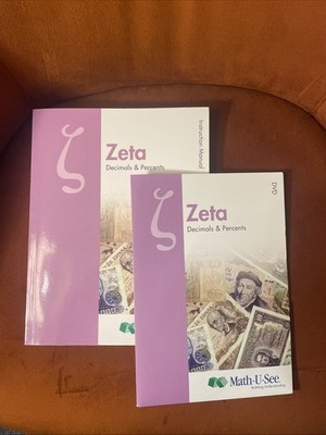 Math-U-See Zeta Decimal & Percents Instruction Manual and DVD Softcover