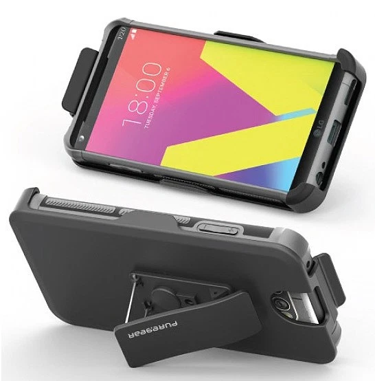 PUREGEAR BLACK DUALTEK EXTREME RUGGED CASE + BELT CLIP HIP HOLSTER FOR LG V20 - Image 3 of 4