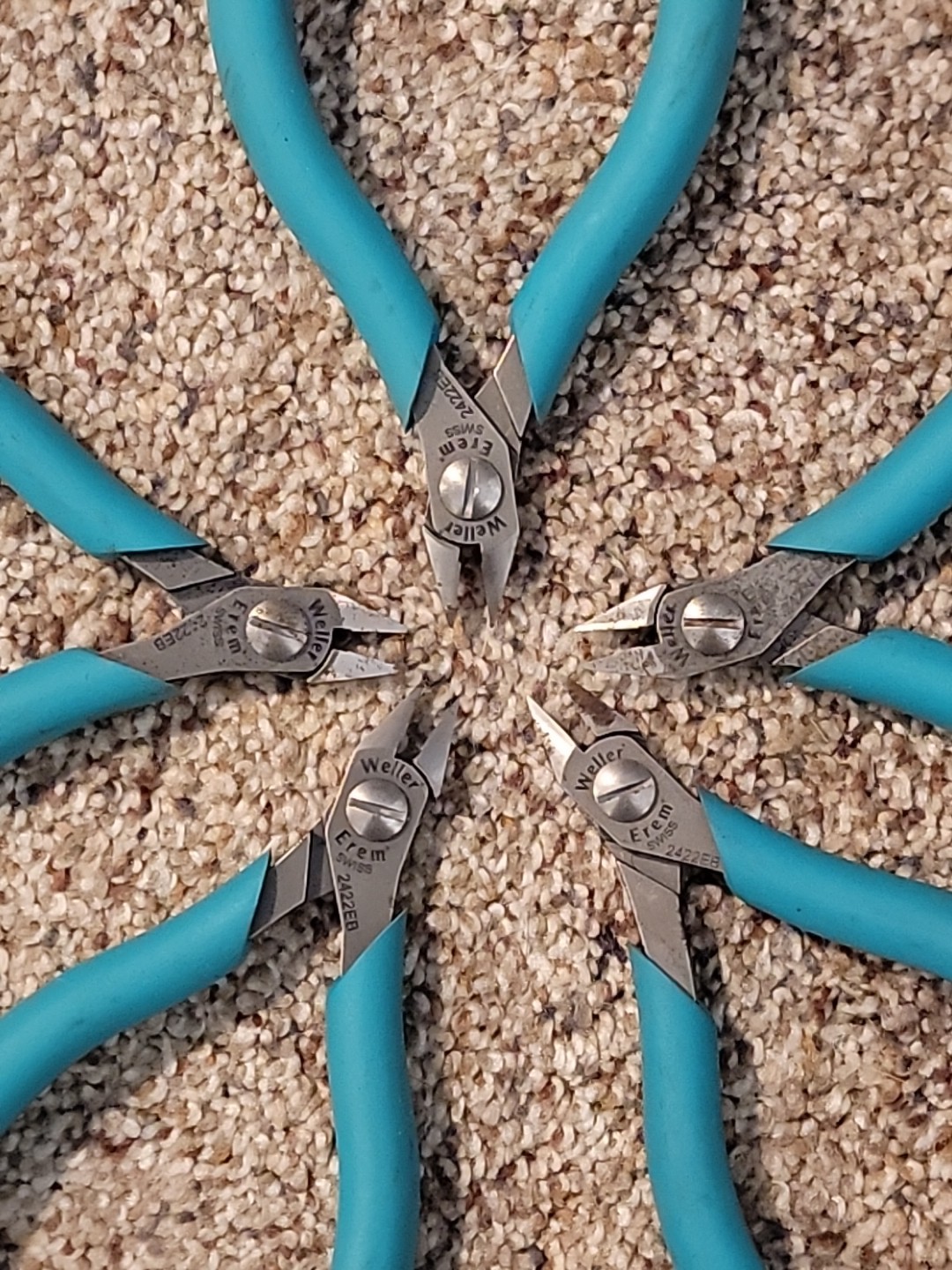 LOT of 5 Weller Erem 2422EB Swiss Side Cutter Lapidary Jewelry Tool USED