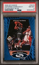 1998-99 UD Choice Basketball Anfernee Hardaway Starquest Blue IP Auto PSA 8