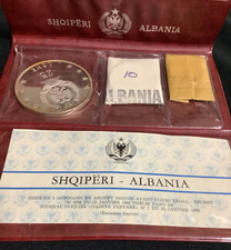 1968 Albania 3-Coin Silver Proof Set 5,10,25, Coins