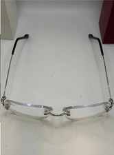 Cartier C-Decor Diamond Cut Sunglasses with Clear Lens