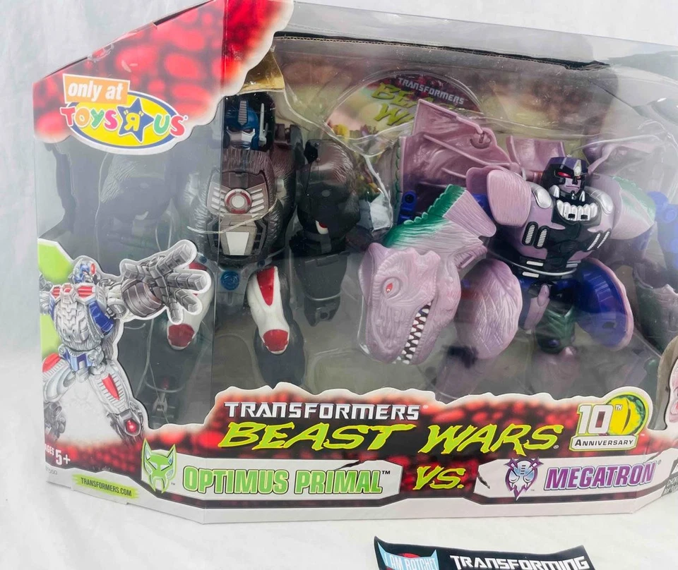 Transformers Beast Wars 10th Anniversary Optimus Primal vs Megatron TRU MISB - Image 2 of 4