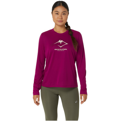 Longsleeve Damen, ASICS Fujitrail Logo LS Top, Violett