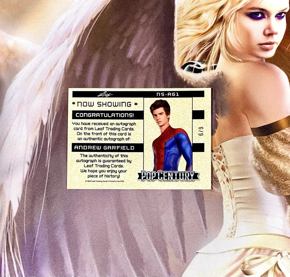 ANDREW GARFIELD 2024 LEAF POP CENTURY NOW SHOWING AMAZING SPIDER-MAN AUTO SSP /9 - Image 2 of 4