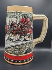 Vintage 1988 Budweiser Beer Holiday Stein Collector’s Series Mug Anheuser-Busch