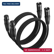 SONICAKE XLR Microphone Cable Male to Female 3 Pin Nylon Braided for Studio Reco