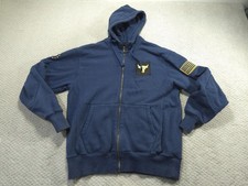 Under Armour Project Rock Hoodie Mens Small Navy Blood Sweat Respect Full Zip