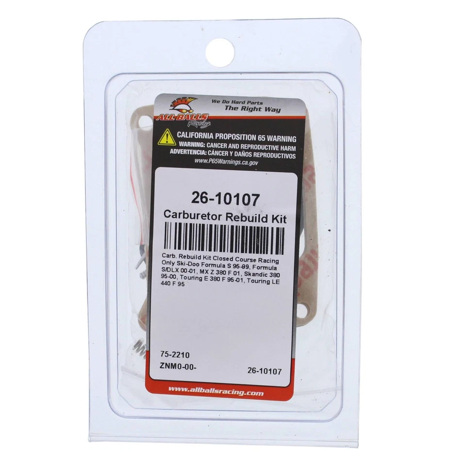 All Balls Carburetor Rebuild Kit (26-10107) For Ski-Doo Formula S/DLX 00 01 - Изображение 4 из 4