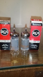 ⭐️Closely Matched Pair RCA 12BH7A GREY Plate O Getter USA Tube TV7 Tested LOT A+