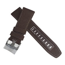 Jacques Lemans 26mm Brown Leather Watch Strap with Silver Buckle