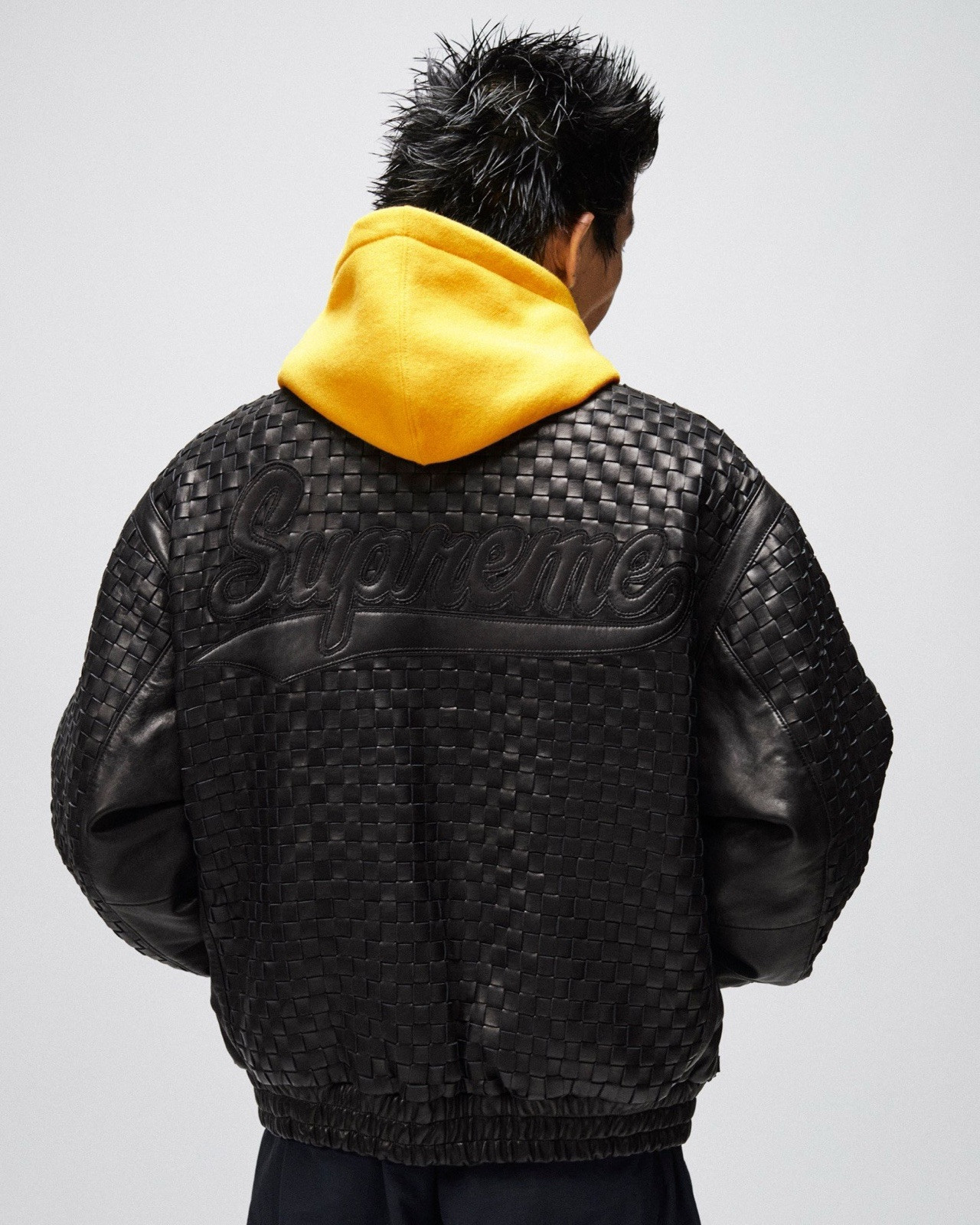 Supreme Woven Leather Varsity Jacket | eBay UK