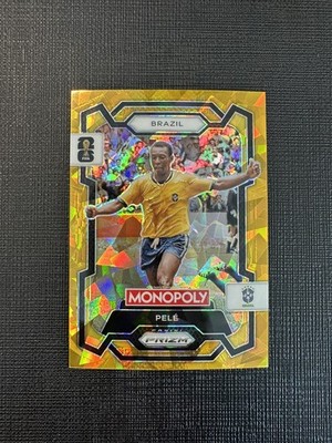 2026 Panini Prizm Monopoly PELÉ Pele BRASIL Brazil World Cup - GOLD CRACKED ICE!