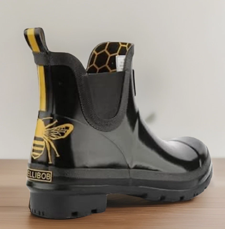 Joules Mujer Impermeable Botas de Lluvia 214786 WelliBob Gold Bee Foto 2 de 4