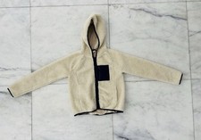 J.Crew Crewcuts Kids' Sherpa Jacket Unisex Size 10 Cream Blue Full Zip Pockets