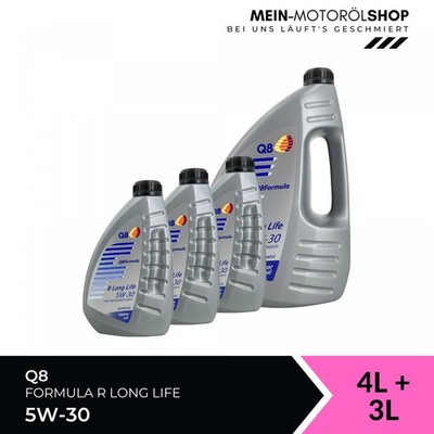 Q8 Formula R Long Life 5W-30 RN 0720 ACEA C3 C4 Motoröl 4+3 Liter = 7 Liter