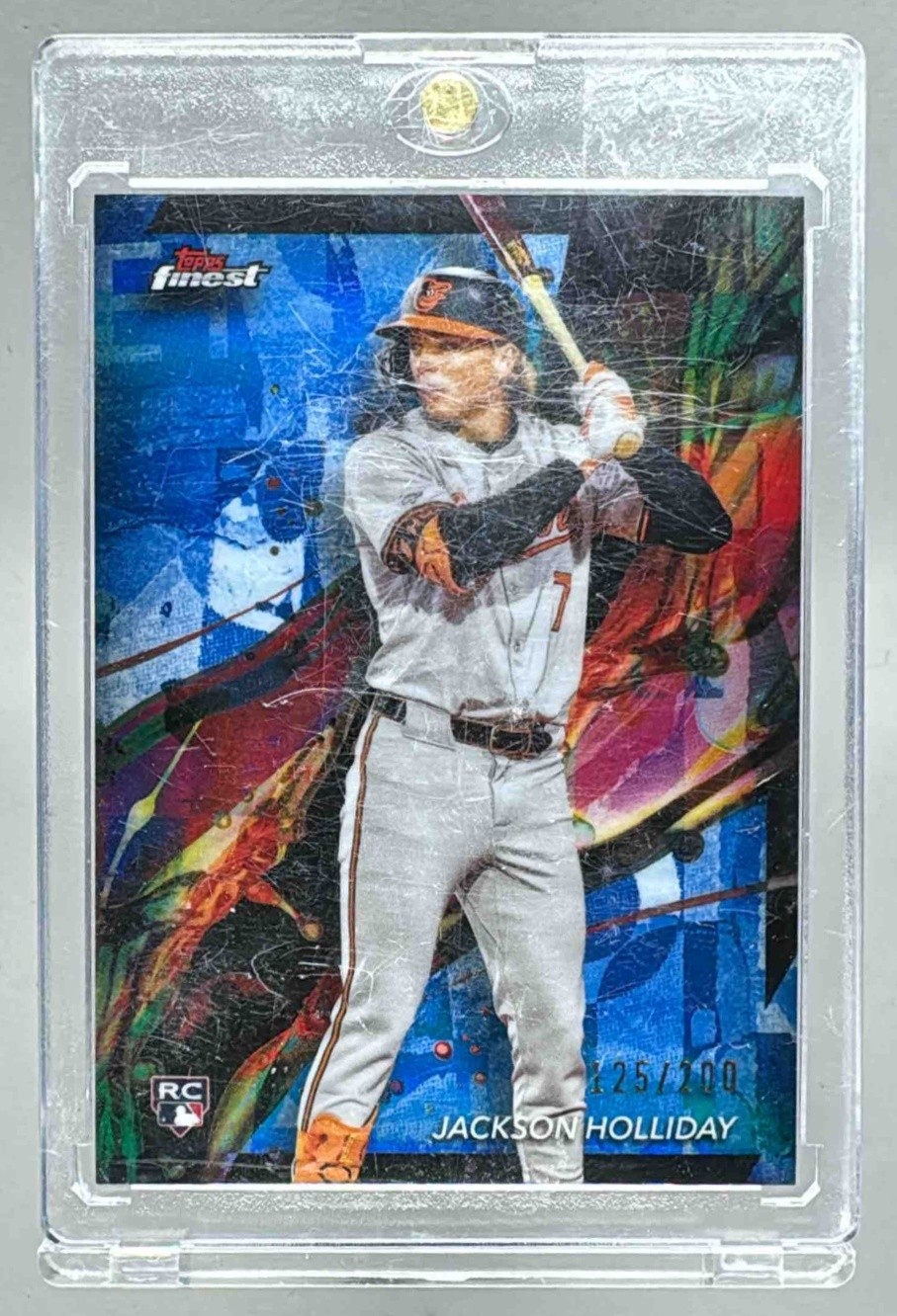 Jackson Holliday 2024 Topps Finest #76 Blue Refractor Rookie RC /200