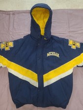 Vintage Michigan Wolverines Starter Jacket Large Full Zip Puffy Early-Mid 1990s