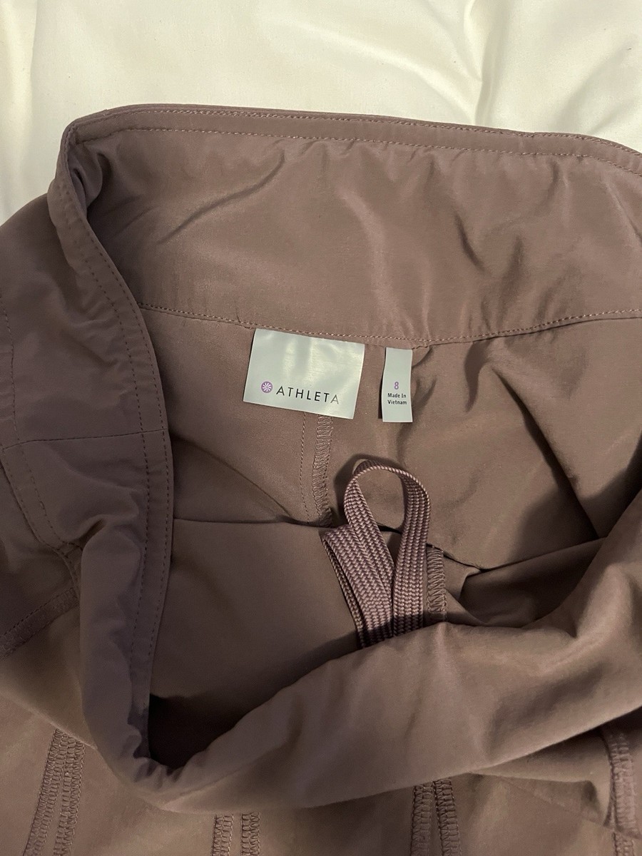 Athleta Wear About Skort Size 8 Mink Brown Pleated Athletic Tennis Golf Skirt View 4