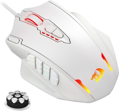 Redragon M908 Impact RGB Gaming Mouse with 20 programmable buttons - 12,400DPI