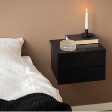 Image of Furniture To Go Avignon Bedside Table with 2 Drawers in Black