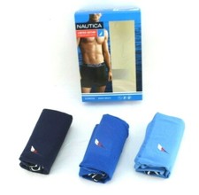 NAUTICA Medium 32-34 3 Pairs Multi Color Cotton Boxer Briefs MSRP 39