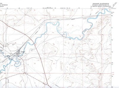 Granger Quadrangle Wyoming 1961 USGS Topo Map 7.5 Minute Topographic