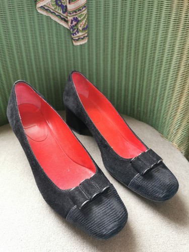 Amalfi Black Suede Ladies Slip On Smart Shoes By Rangoni UK Size 5.5 Hardly Worn - Picture 3 of 11