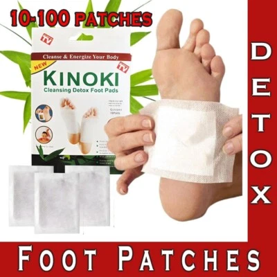 CRESODON KINOKI Foot Patches Detox Pads Body Toxins Feet Herbal Slimming Deep Cleansing