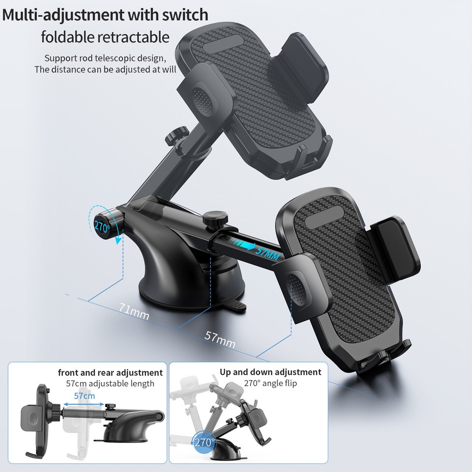 Permanent Screw Fix Phone Mount for Car Van Truck Dash fits Apple iPhone XR (sku 43413)