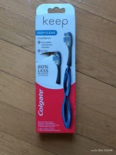 Colgate Keep Manual Toothbrush Deep Clean Starter Kit Floss Tip Navy 1 CT READ